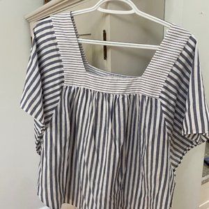 NWT Madewell Short Sleeve Blouse (Size Large)